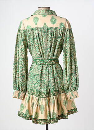 Rochie scurtă mâneci lungi mâneci lungi verde MISS JUNE femeie