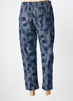 Pantalon 7/8 talie elastică mărime normală albastru THE CORNER femeie