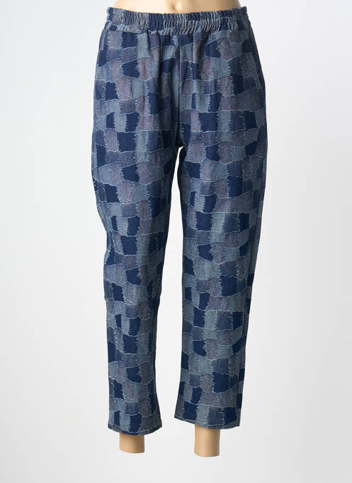 Pantalon 7/8 talie elastică mărime normală albastru THE CORNER femme