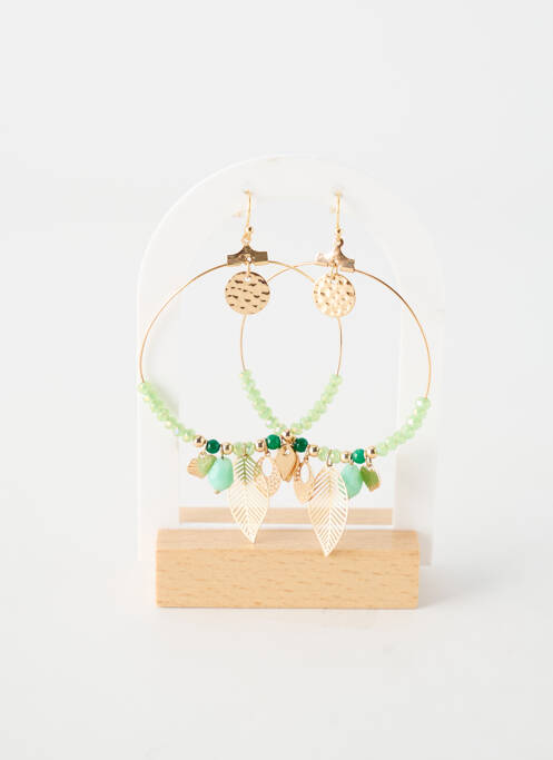 Cercei ornament charmă / pandantiv verde TATA GISELE femme