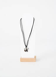 Colier închidere cu închizătoare carabină negru TATA GISELE femme