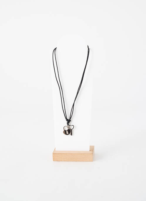 Colier închidere cu închizătoare carabină negru TATA GISELE femme