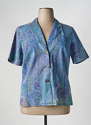 Jachete casual guler tip costum albastru FRANCE RIVOIRE femeie