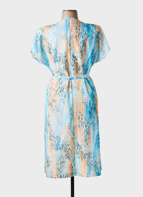 Rochie lungă mâneci scurte mâneci scurte albastru FRANCE RIVOIRE femme