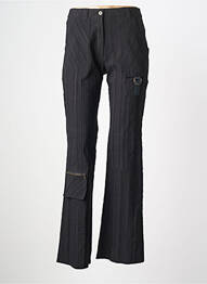 Pantalon drept închidere cu fermoar sub clapetă cu nasturi mărime normală negru LUCCHINI femme