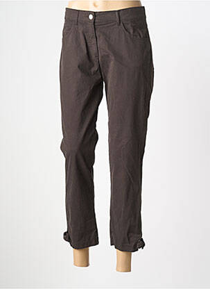 Pantalon trei sferturi croială dreaptă mărime normală maro LUCCHINI femme