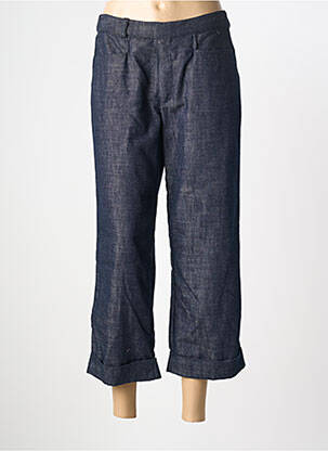 Pantalon trei sferturi croială dreaptă mărime normală albastru STK femme