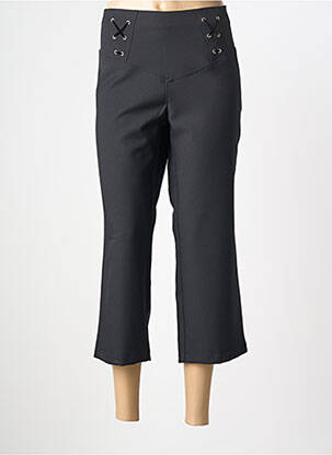 Pantalon trei sferturi croială dreaptă mărime normală negru LUCCHINI femme