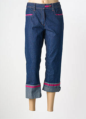 Pantalon trei sferturi croială dreaptă mărime normală albastru STK femme