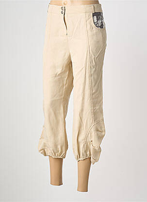 Pantalon trei sferturi croială dreaptă mărime normală bej ATLANTA femme