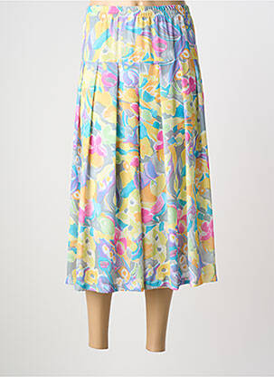 Fustă lungă țesătură crep verde JEAN MOREUX femme