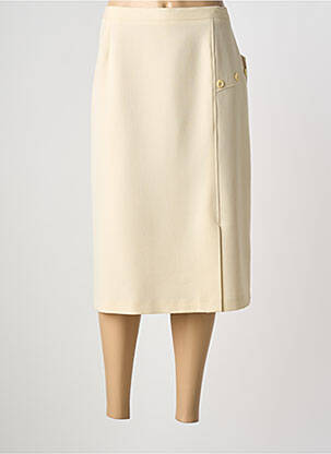 Fustă midi croială dreaptă bej FRANCE RIVOIRE femme