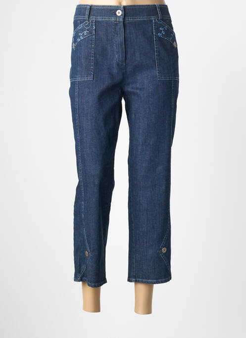 Pantalon trei sferturi croială dreaptă mărime normală albastru QUATTRO femme