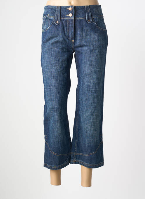 Pantalon trei sferturi croială dreaptă mărime normală albastru STK femme