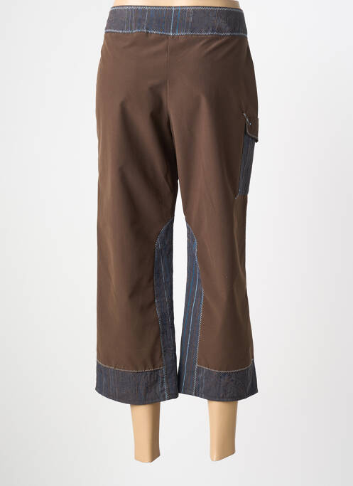 Pantalon trei sferturi croială dreaptă mărime normală maro ATLANTA femme