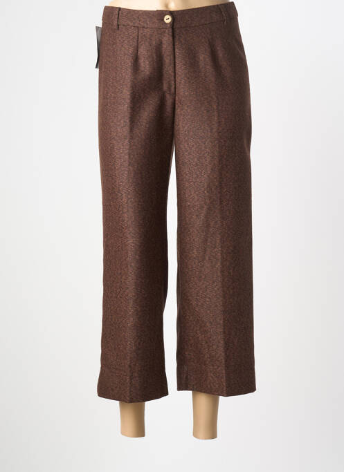 Pantalon trei sferturi croială dreaptă mărime normală maro LUCCHINI femme