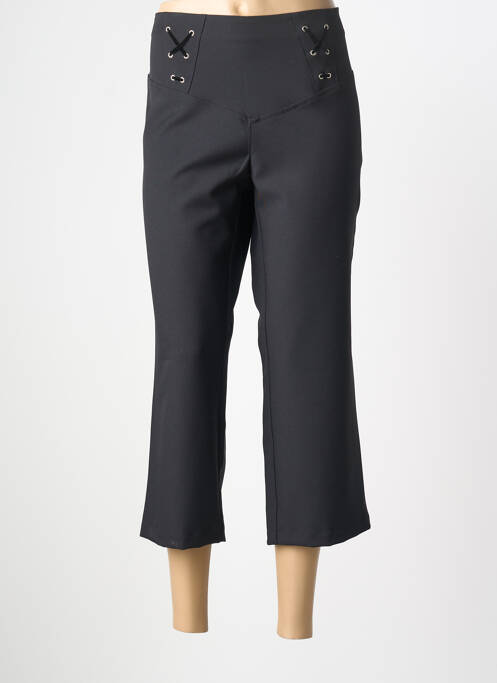 Pantalon trei sferturi croială dreaptă mărime normală negru LUCCHINI femme