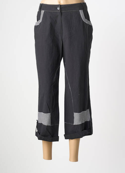 Pantalon trei sferturi croială dreaptă mărime normală negru ATLANTA femme