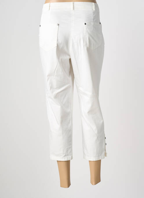Pantalon trei sferturi croială dreaptă mărime normală alb GUY DUBOUIS femme