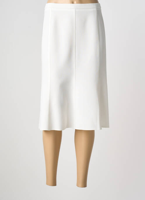Fustă midi croială dreaptă alb GUY DUBOUIS femme