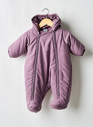 Salopetă-pantalon mâneci lungi violet PETIT BATEAU fată