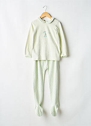 Pijama mâneci lungi verde PETIT BATEAU copil