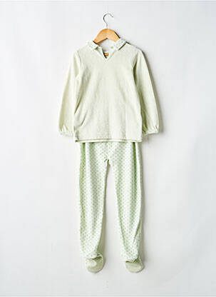 Pijama mâneci lungi verde PETIT BATEAU copil