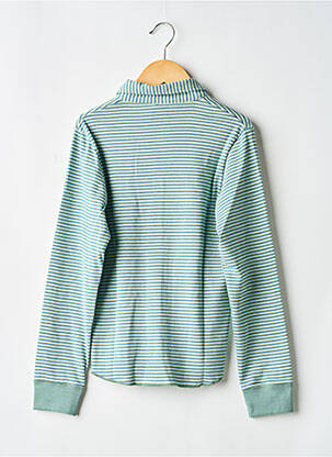 Cămașă cu mâneci lungi imprimeu dungi verde PETIT BATEAU băiat
