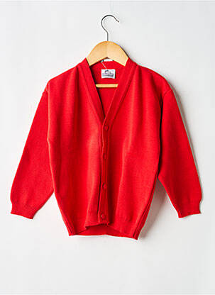 Vestă cu mâneci lungi plasă fină roșu COUDEMAIL fille