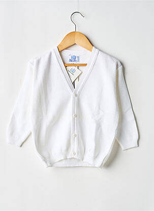 Vestă cu mâneci lungi plasă fină alb LAPIN BLEU fille