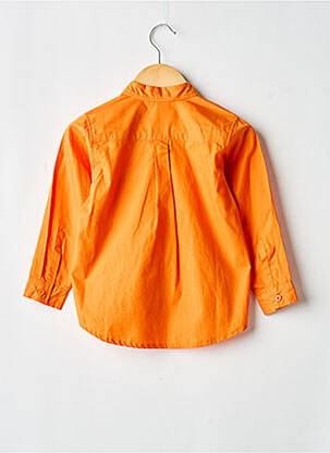 Cămașă cu mâneci lungi țesătură poplin portocalie PETIT BATEAU băiat