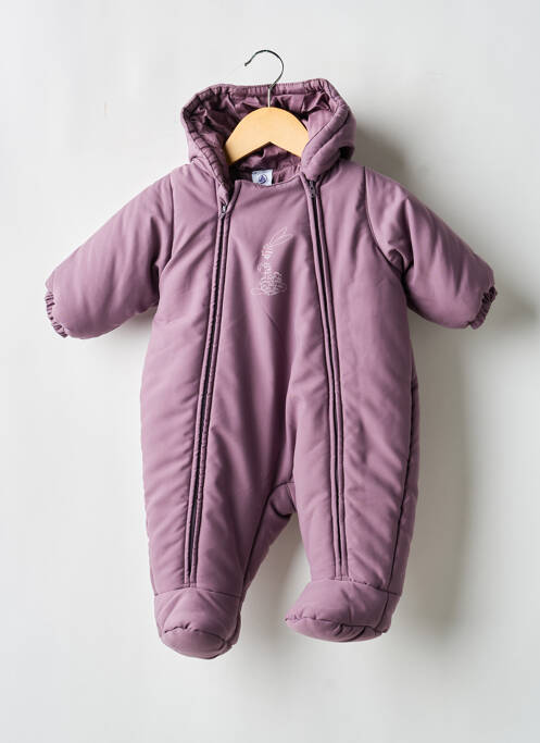 Salopetă-pantalon mâneci lungi mâneci lungi violet PETIT BATEAU fille