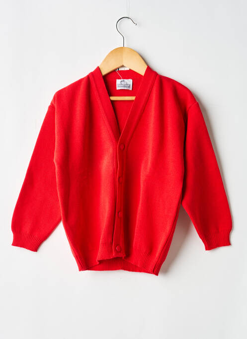 Vestă cu mâneci lungi plasă fină roșu COUDEMAIL fille