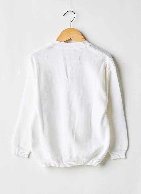 Vestă cu mâneci lungi plasă fină alb COUDEMAIL fille