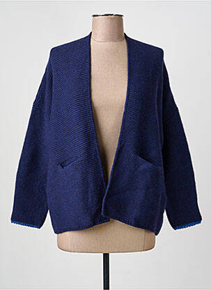 Vestă cu mâneci lungi elasticitate albastru AN' GE femme