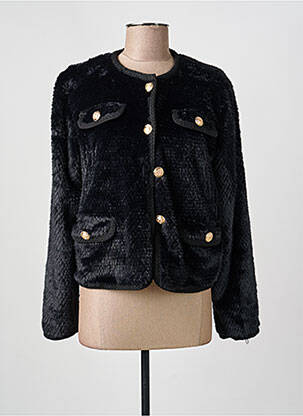 Jachete casual guler rotund negru AN' GE femme