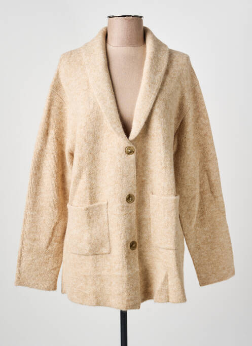 Vestă cu mâneci lungi elasticitate bej BELLA JONES femme