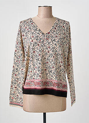 Pulover croială cambrată mâneci lungi bej GERARD DAREL femme