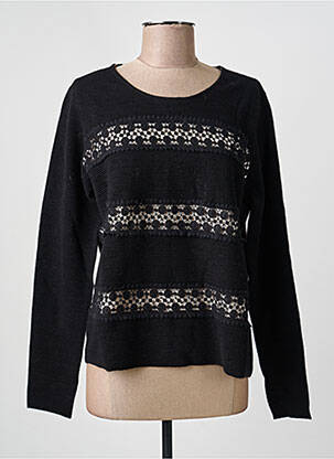 Pulover croială cambrată mâneci lungi negru PABLO femme