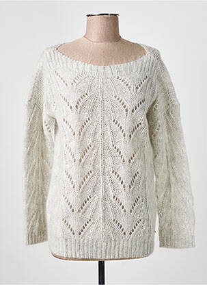 Pulover guler rotund mâneci lungi gri DES PETITS HAUTS femme