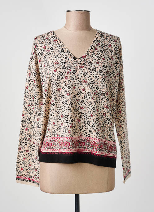 Pulover croială cambrată mâneci lungi bej GERARD DAREL femme