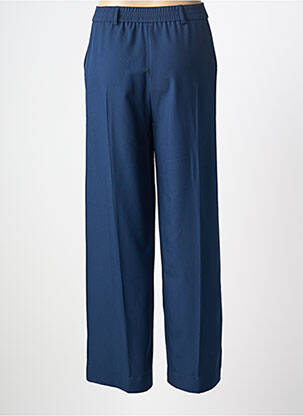 Pantalon drept talie elastică albastru ANGE femeie