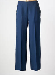 Pantalon drept talie elastică albastru ANGE femme
