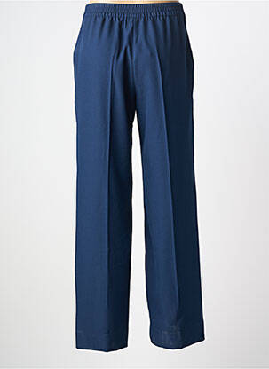 Pantalon drept talie elastică albastru ANGE femeie