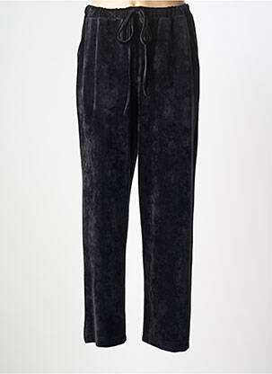 Pantalon drept închidere cu fermoar sub clapetă cu nasturi negru KAKIE femeie
