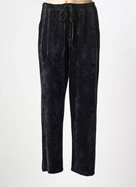 Pantalon drept închidere cu fermoar sub clapetă cu nasturi negru KAKIE femme