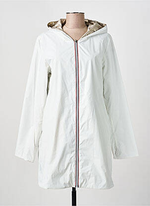 Impermeabil reversibil cu glugă alb LAURA JO femme