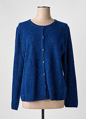 Vestă cu mâneci lungi închidere cu nasturi pe față albastru ESTHEME femme