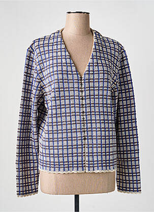 Vestă cu mâneci lungi guler în v albastru ALDOMARTINS femme