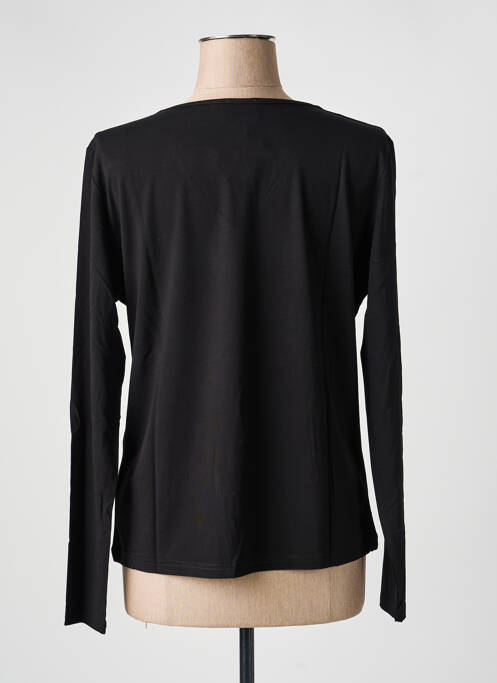 Tricou guler în v mâneci lungi negru MARINA V femme